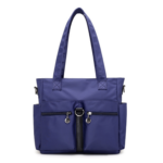Azura Everyday Lightweight Nylon Ladies Shoulder Tote Bag (Blue)