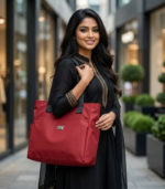 Trevina Casual Women’s Daily Tote Handbag (Red) - Image 2