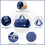 UrbanFlex Travel & Gym Duffel Bag (Blue) - Image 2