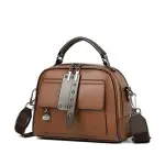 Marceline Classic PU Ladies Satchel Handbag (Brown)