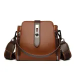 Marina PU Ladies Shoulder Bag (Brown)