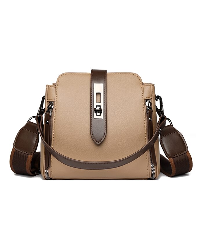 Marina PU Ladies Shoulder Bag(Khaki) Marina PU Ladies Shoulder Bag (Khaki) - Image 1