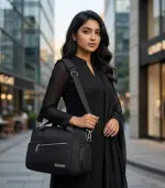 Versatile Ladies Daily Tote Bag (Black) - Image 2