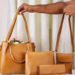 4pcs Combo Women Best Leather Tote Bag (Brown)