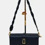 Black Braided Strap Sling Bag Black