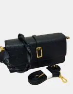 Black Braided Strap Sling Bag Black - Image 2