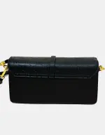 Black Braided Strap Sling Bag Black - Image 3