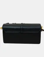 Black Braided Strap Sling Bag White - Image 3